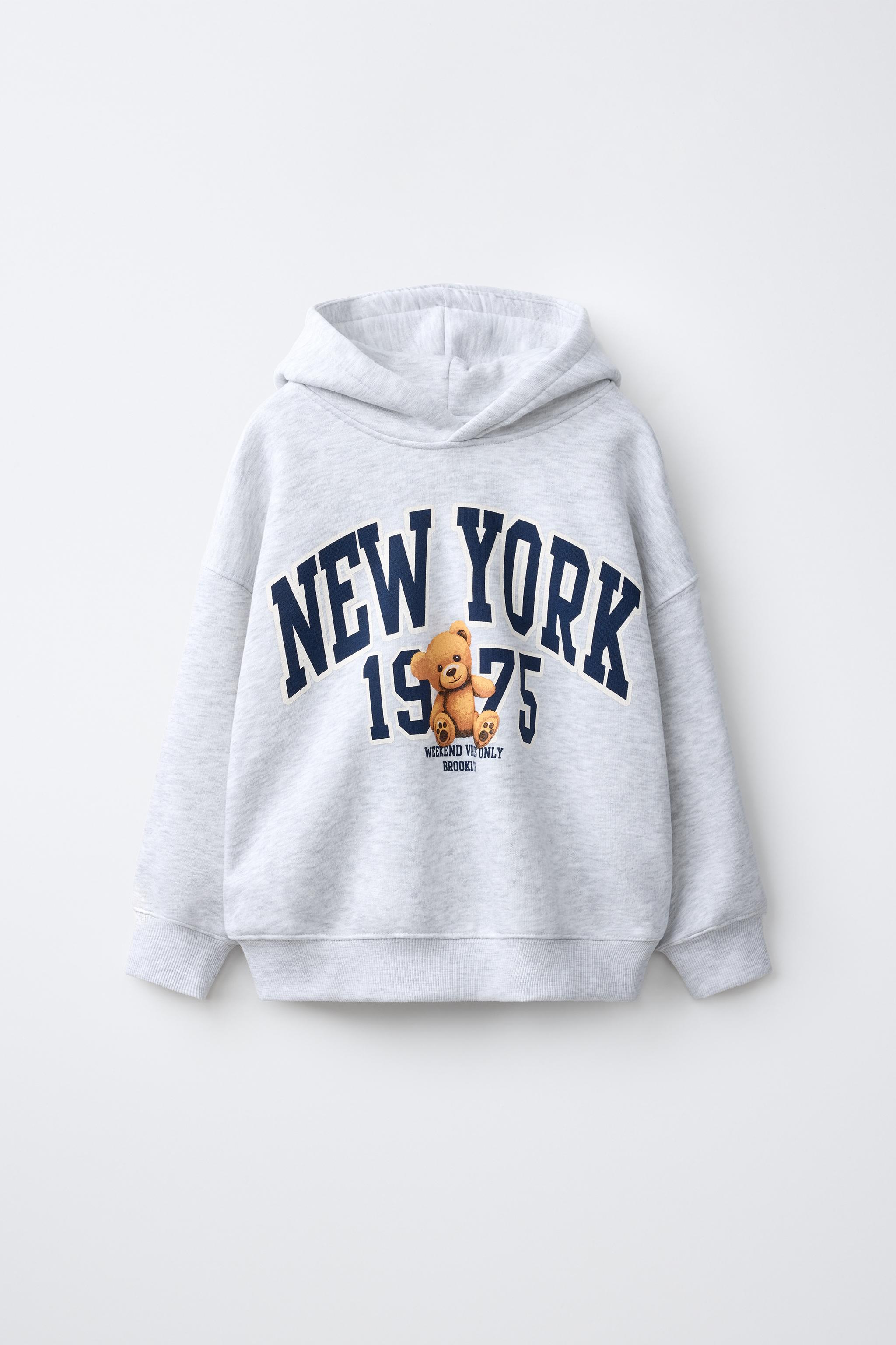 SWEAT À CAPUCHE IMPRIMÉ OURS